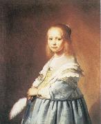 Portrait of a Girl Dressed in Blue VERSPRONCK, Jan Cornelisz